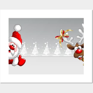 Christmas card Santa Posters and Art